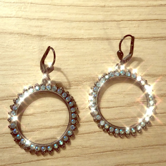 Anthropologie Jewelry - Stunning baby blue circle earring